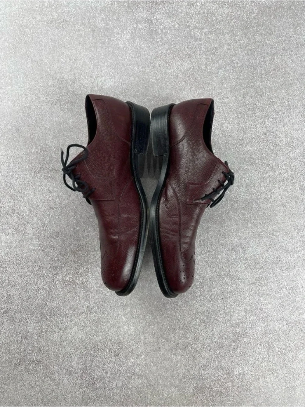 Gucci Men's Burgundy Leather Derby Oxfords